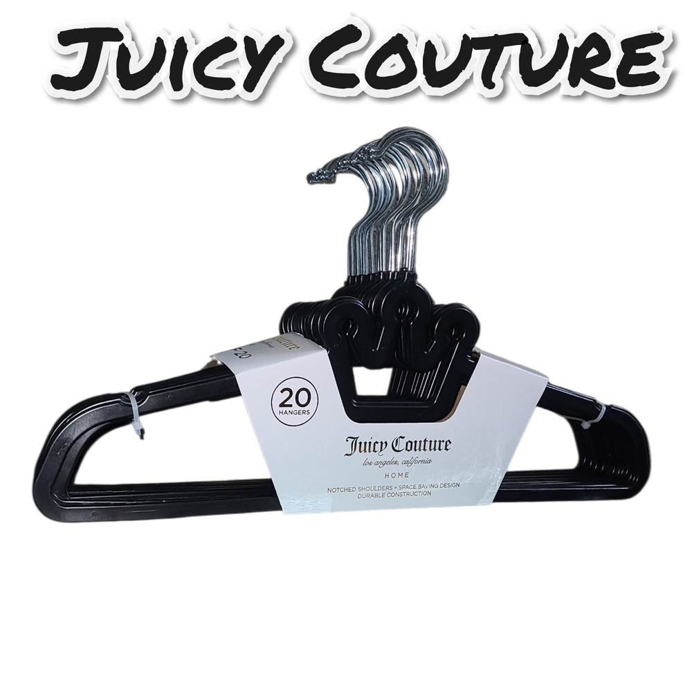 Juicy Couture Elegant Black Hangers - Set Of 20
